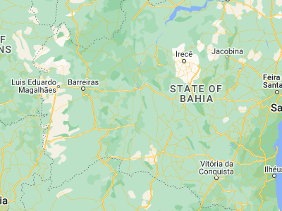 Map showing location of Paratinga (-12.69056, -43.18417)