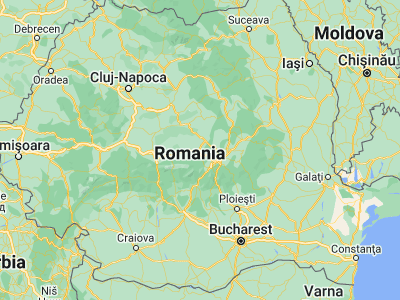 Map showing location of Pârâu (45.85, 25.18333)