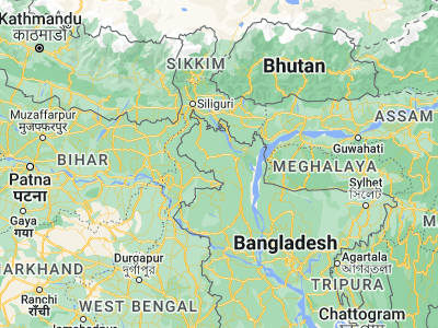 Map showing location of Parbatipur (25.66491, 88.9247)