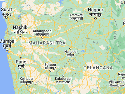 Map showing location of Parbhani (19.26667, 76.78333)