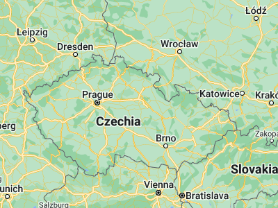 Map showing location of Pardubice (50.04075, 15.77659)