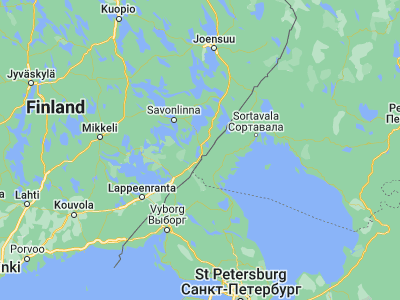 Map showing location of Parikkala (61.55, 29.5)