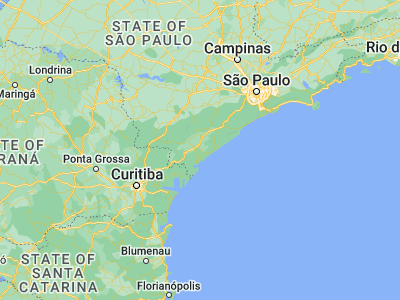 Map showing location of Pariquera Açu (-24.715, -47.88111)
