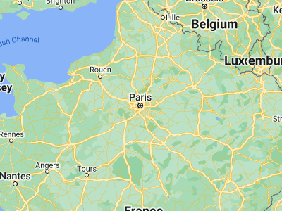 Map showing location of Paris (48.85341, 2.3488)