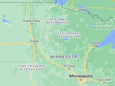 Map showing location of Park Rapids (46.92218, -95.05863)
