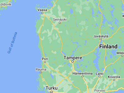 Map showing location of Parkano (62.01667, 23.01667)