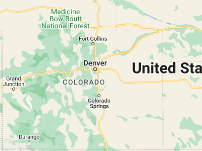 Map showing location of Parker (39.5186, -104.76136)