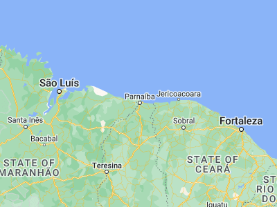 Map showing location of Parnaíba (-2.90472, -41.77667)