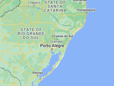 Map showing location of Parobé (-29.62861, -50.83472)