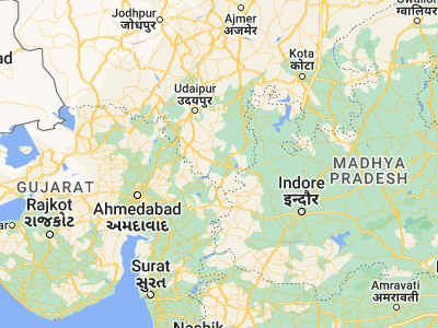 Map showing location of Partāpur (23.59276, 74.17396)