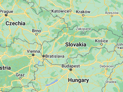 Map showing location of Partizánske (48.62861, 18.38456)