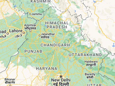 Map showing location of Parwanoo (30.83716, 76.96142)