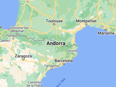 Map showing location of Pas de la Casa (42.54277, 1.73361)