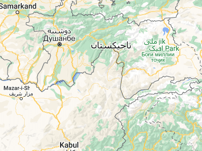 Map showing location of Pas Pul (37.47407, 70.61586)