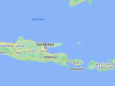 Map showing location of Pasongsongan (-6.889, 113.657)