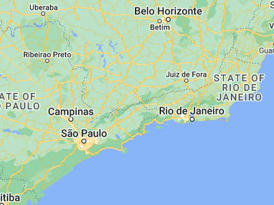 Map showing location of Passa Quatro (-22.39028, -44.96667)