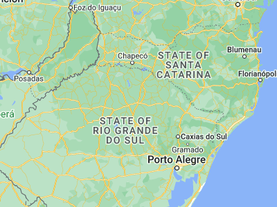 Map showing location of Passo Fundo (-28.26278, -52.40667)