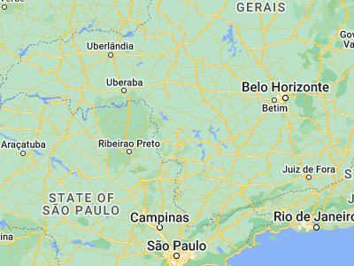 Map showing location of Passos (-20.71889, -46.60972)