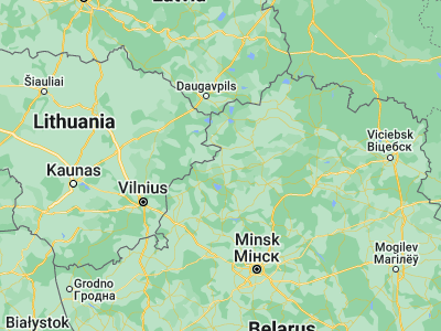 Map showing location of Pastavy (55.11676, 26.83263)