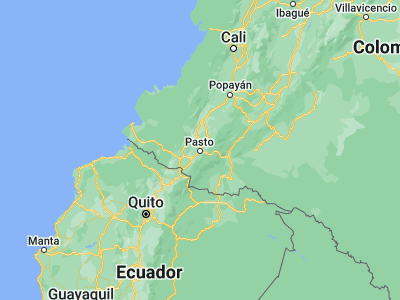 Map showing location of Pasto (1.21361, -77.28111)