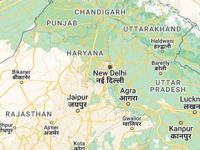 Map showing location of Pataudi (28.32547, 76.77858)