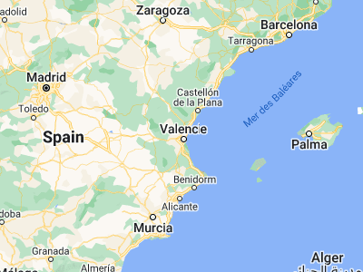 Map showing location of Paterna (39.5, -0.43333)