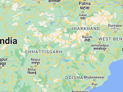 Map showing location of Pathalgaon (22.56667, 83.46667)