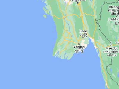 Map showing location of Pathein (16.78333, 94.73333)