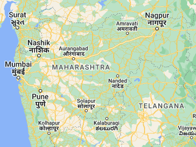 Map showing location of Pāthri (19.25, 76.45)