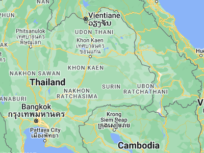 Map showing location of Pathum Rat (15.6345, 103.34325)
