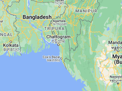 Map showing location of Patiya (22.29543, 91.979)