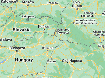 Map showing location of Pátroha (48.16667, 22)