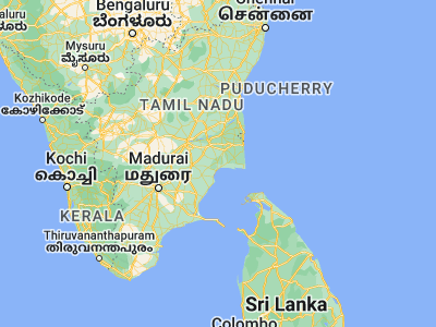 Map showing location of Pattukkottai (10.42358, 79.31949)