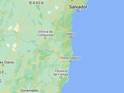 Map showing location of Pau Brasil (-15.46417, -39.65111)