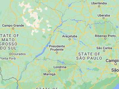 Map showing location of Paulista Flórida (-21.6, -51.2)