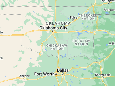 Map showing location of Pauls Valley (34.74008, -97.22225)