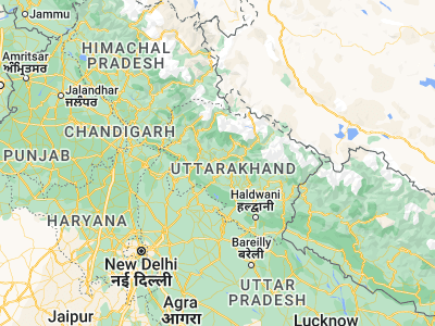 Map showing location of Pauri (30.15356, 78.76998)