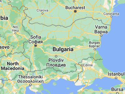 Map showing location of Pavel Banya (42.6, 25.2)