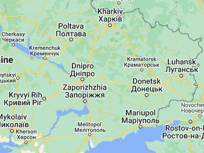 Map showing location of Pavlohrad (48.53341, 35.8705)