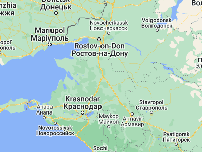 Map showing location of Pavlovskaya (46.1377, 39.7832)
