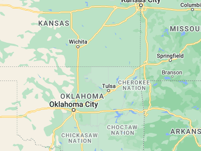 Map showing location of Pawhuska (36.66784, -96.33723)