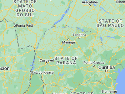 Map showing location of Peabiru (-23.91278, -52.34306)