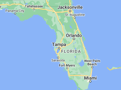 Map showing location of Pebble Creek (28.14835, -82.34565)