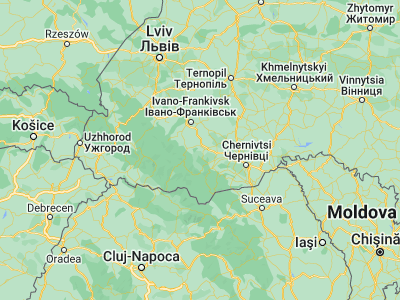 Map showing location of Pechenizhyn (48.51551, 24.89423)