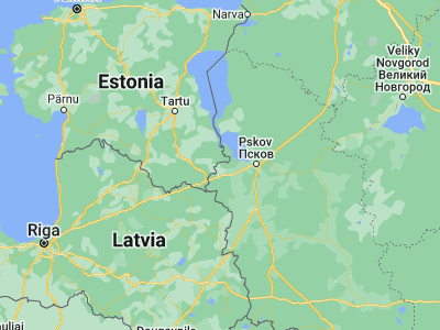 Map showing location of Pechory (57.81642, 27.6119)