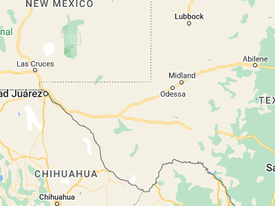 Map showing location of Pecos (31.42291, -103.49323)