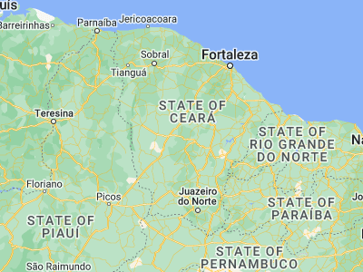 Map showing location of Pedra Branca (-5.45417, -39.71722)