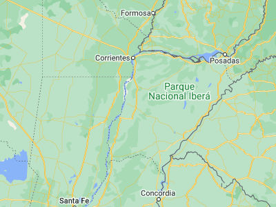 Map showing location of Pedro R. Fernández (-28.75097, -58.65583)