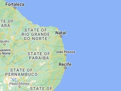 Map showing location of Pedro Velho (-6.43917, -35.22139)