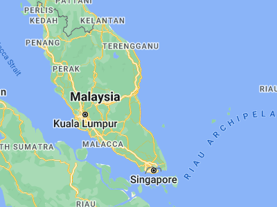 Map showing location of Pekan (3.4836, 103.3996)